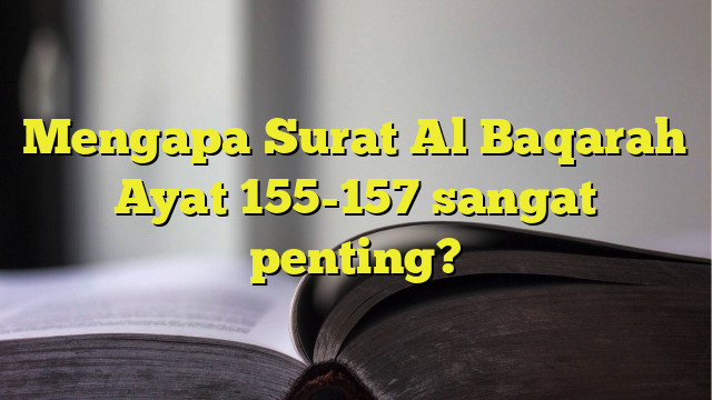 Mengapa Surat Al Baqarah Ayat 155 157 Sangat Penting 6202